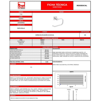 PORTAROLLO 1114. ACERO INOXIDABLE