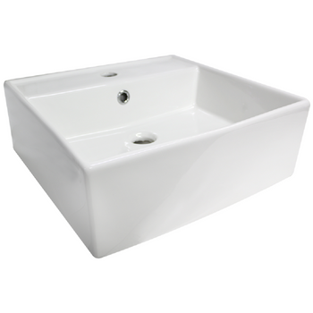 LAVABO CUADRATO PARA MONOMANDO BLANCO