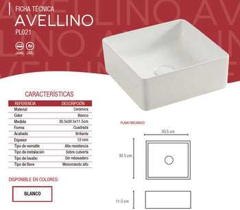 OVALIN AVELLINO PL021 BLANCO TENDENZZA