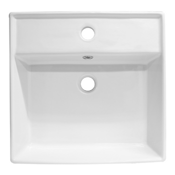 LAVABO CUADRATO PARA MONOMANDO BLANCO