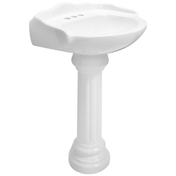 LAVABO Y PEDESTAL OXFORD BLANCO