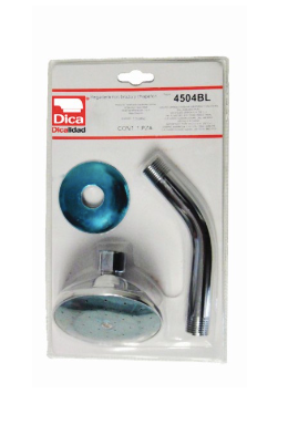 REGADERA 2" DE CEBOLLA CON BRAZO Y CHAPETÓN 4504BL