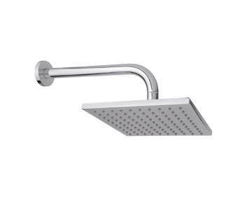 REGADERA DE PLATO CUADRADO DE 20 CM CON BRAZO Y CHAPETÓN 2262B